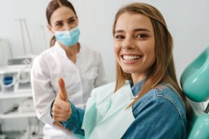 woman at dentist